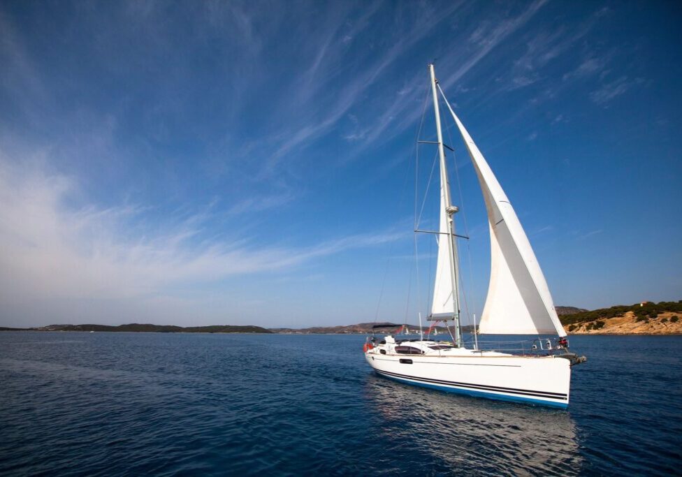 A boat in the ocean